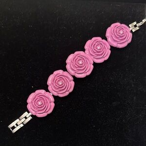 BetseyJohnson Pink Rose Watch Bracelet